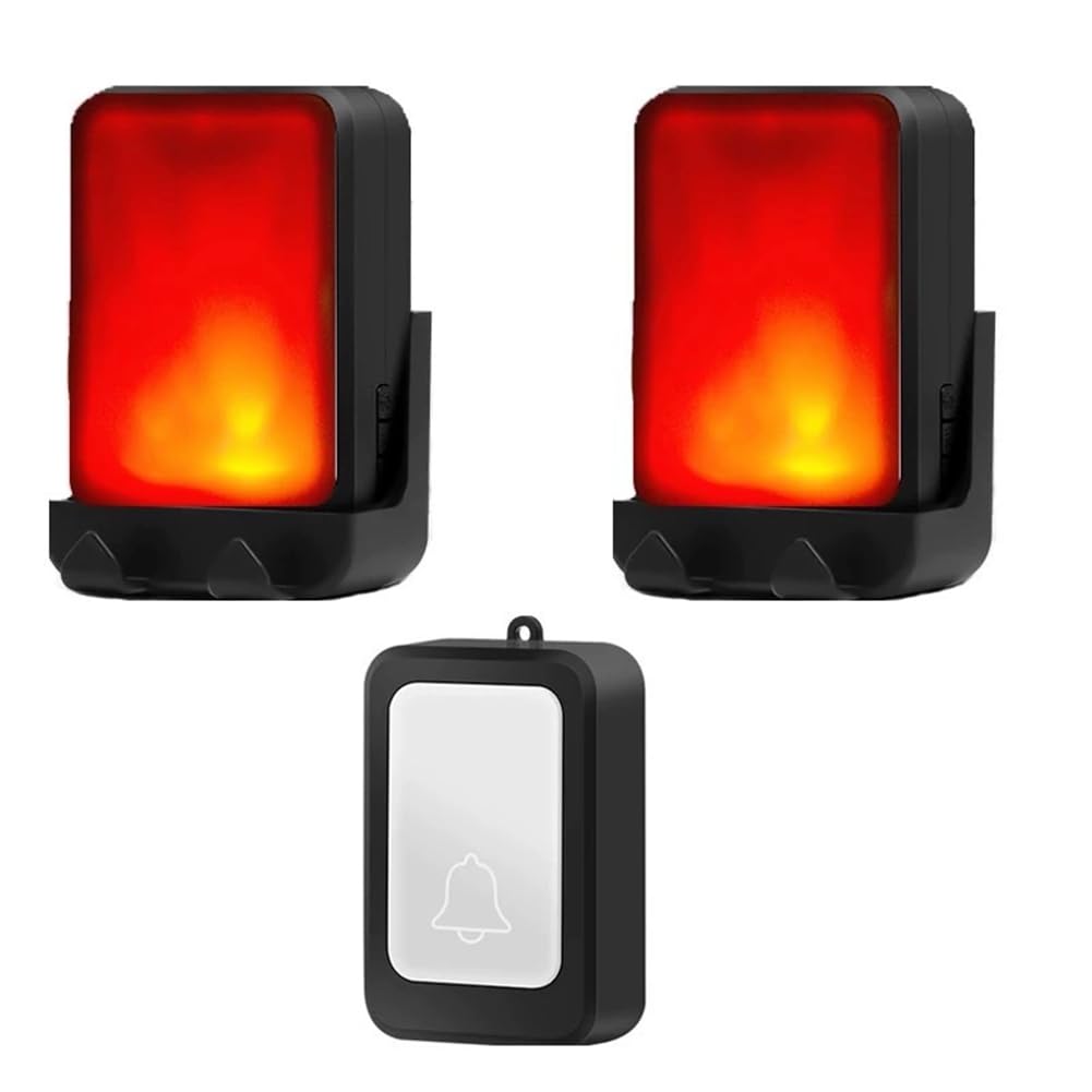Jnchdghwa White Motion Sensor Bell Ring Wireless Remote Control Sound Light Doorbell For Deaf People Elderly Service Call Button