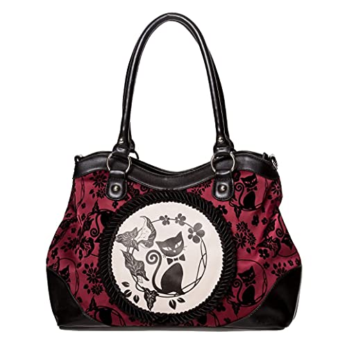 Lost Queen Women's Purse Handbag Shoulder Bag | Gothic Dark Goth Victorian (Call of the Phoenix Burgundy)