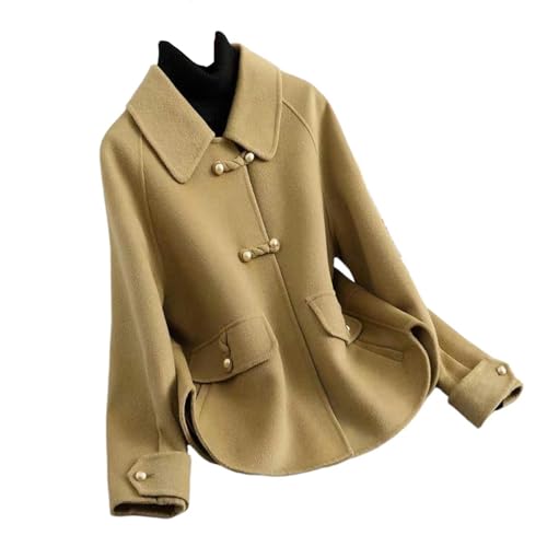 Veste en tweed courte cachemire femme contre le froid d'hiver