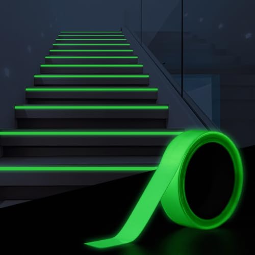 Glow in The Dark Stars CARGEN Green Glow in The Dark Tape, Fluorescent Wall Halloween Decor Light Up Stickers All Bright...