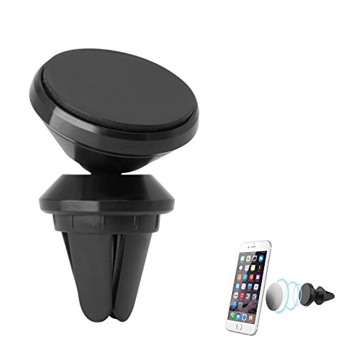 Hovinso Car Phone Mount, Universal Air Vent Magnetic Car Phone Holder Ultra Compact 360 Rotation Dashboard Mount for iPhone X/8/8 Plus/7/7 Plus/6/6S/Galaxy S8 (Black, Size-1)