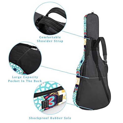 Étui de protection rembourré pour guitare acoustique classique, Multicolore 09, 42.9×16.9×4.7 in, Organiseur de sac - Les Beatles, Paul McCartney, John Lennon, RIngo Starr, George Harrison Étui de protection rembourré pour guitare acoustique classique, Multicolore 09, 42.9x16.9x4.7 in, Organiseur de sac – Image 4