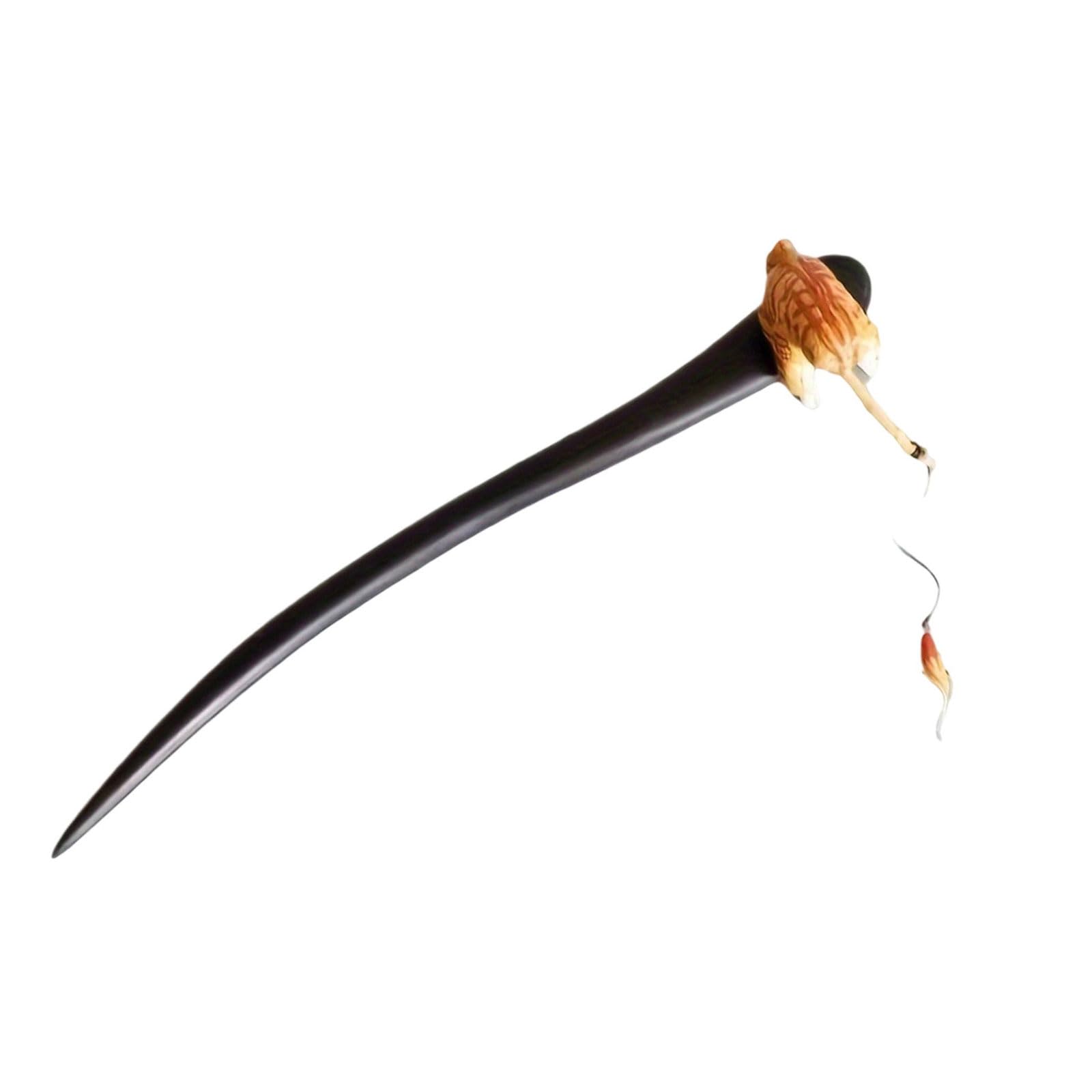 YUXITA Wooden Hairpin With Fishing Cats Chinese Hair Sticks Headwear Accessory For Women Daily Styling