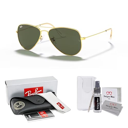 Ray-Ban RB3044 AVIATOR SMALL METAL Sunglasses For Men For Women +BUNDLE with ACCESSORY EYEWEAR KIT2