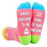 Zmart 22nd Birthday Gifts Women - 22nd Birthday Gifts for Her Him, 22 Year Socks