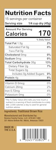 Ralston Family Farms Traditional Brown Rice, 24 oz Carton: 6 Pack, American Grown, Non-GMO, Naturally Gluten Free - Thumbnail 2