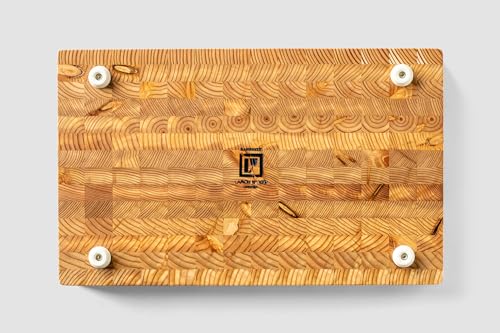 Tabla de Cortar Pequeña de Madera de Alerce Canadiense, Grano Final, Línea Estándar, Hecha a Mano para Chefs Profesionales y Cocina Doméstica, 45,1 cm x 27,9 cm x 3,8 cm miniatura 3