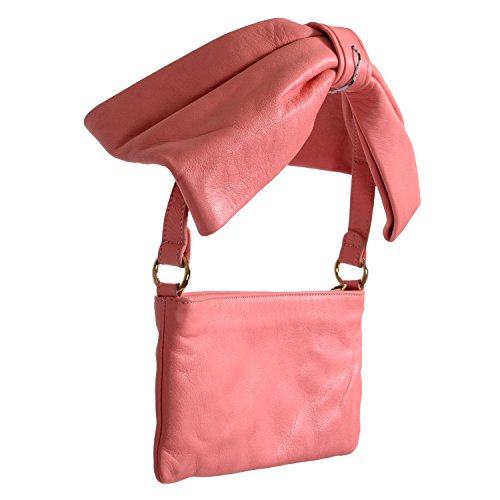 Red Valentino Bolsa de ombro feminina rosa 100% couro