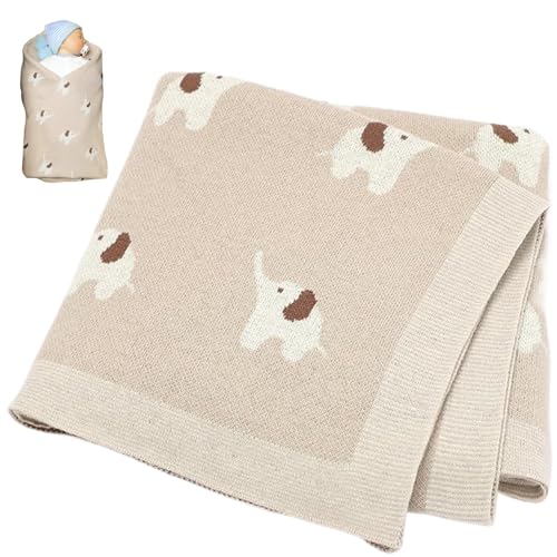 Blogiiup Manta Celular, 27.6x35 Mantas adorables para bebés recién Nacidos algodón Suave Elefante Manta para bebé Transpirable Acogedor Manta Celular bebé para recién Nacido