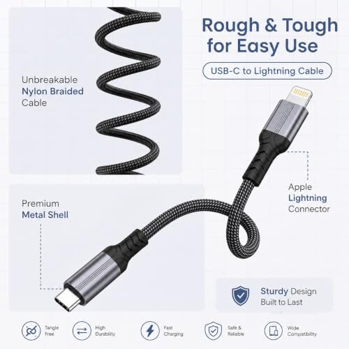 Image of Bxlive Lightning to 3.5mm Headphone Adapter | AUX Audio Jack Converter Compatible for iPhone 14 /13 /12 /11 /X /8 | Hi-Fi Sound Quality | Durable Metal Design | iOS Compatible, Warranty