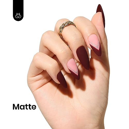 Image of Beetles Red Gel Polish - Merlot Wine 15ML /0.51Fl Oz, Maroon Dark Red Gel Nail Polish, Soak Off UV LED Lamp Burgundy Color Fall Nails Art, Manicure Salon DIY Home