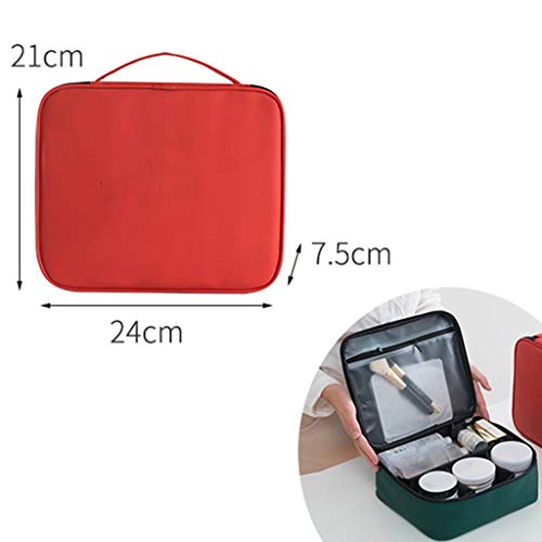 Preisvergleich Produktbild LFOZ Haushaltskosmetiktasche Großraumhandtasche Eigenständiger Charakter Abnehmbares PU-Material Metallreißverschluss Grün Orange Schwarz Weiß Kosmetiktasche (Color : Orange)