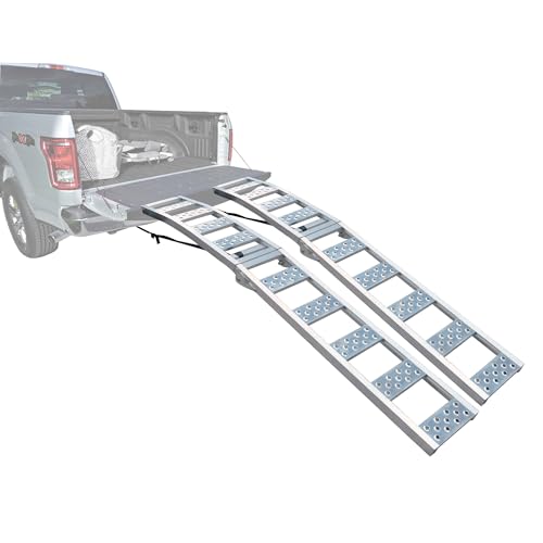 Juego de 2 rampas plegables de aluminio de 90 pulgadas miniatura 1