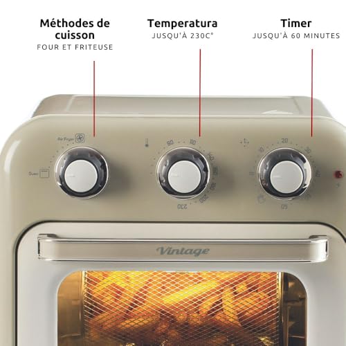 Friteuse sans huile Ariete 4632 en acier inoxydable double verre durable