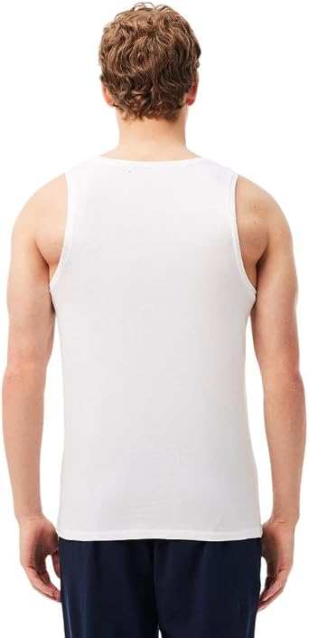 LACOSTEラコステ ベースレイヤートップ。Essentials 3 Pack 100% Cotton Slim Fit Tanksメンズ