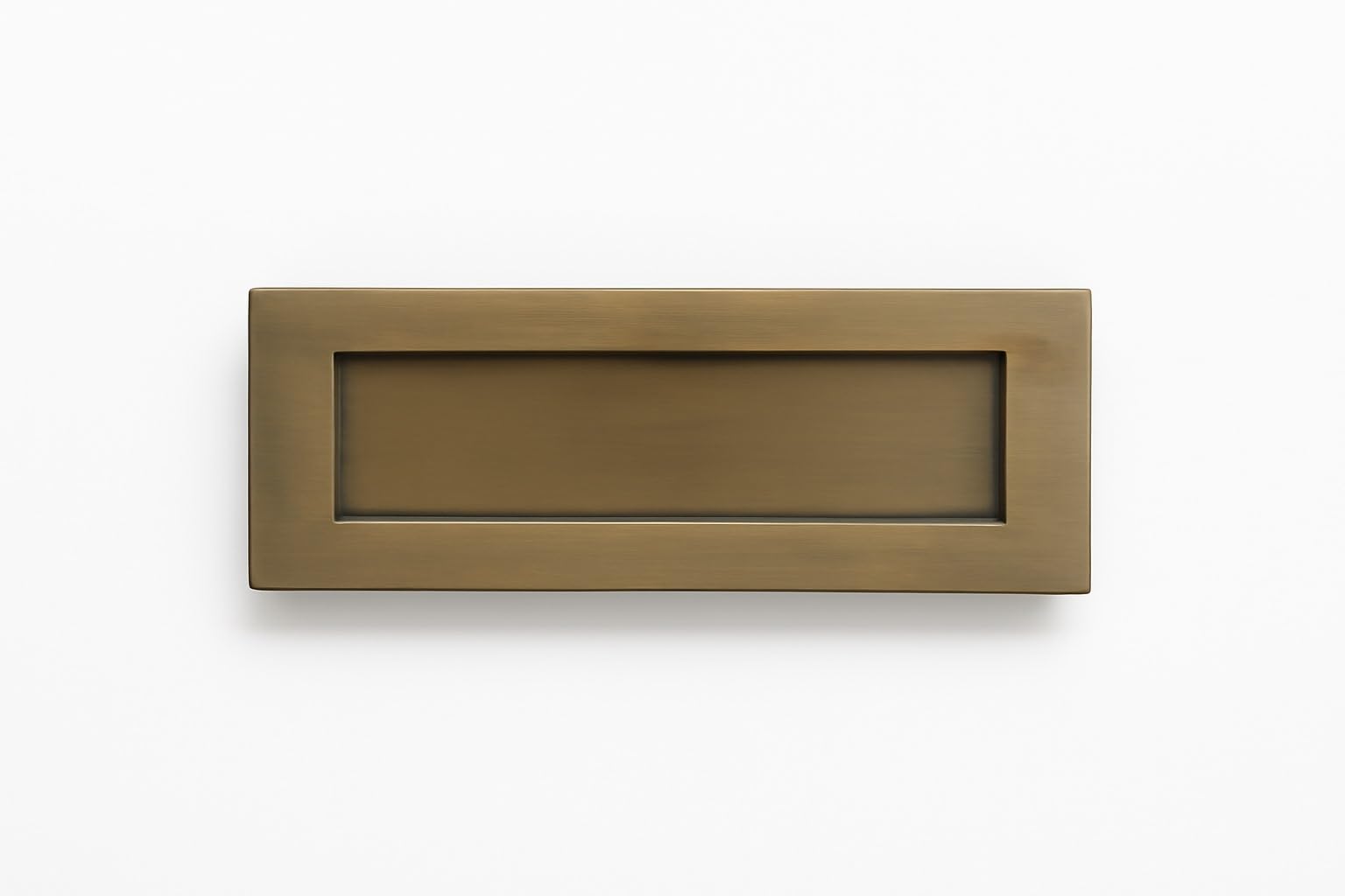 Solid Brass Victorian Letterbox Finished in Antique Satin Brass Letter Plate (10''x3'') High Quality Excellent Finish