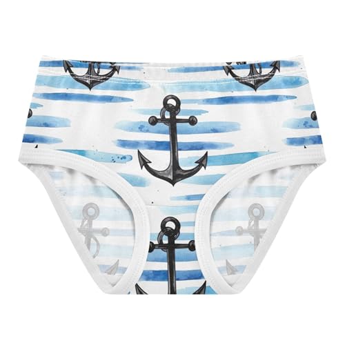 Colorful Toddler Underwear Floral 2t Cotton Panties for Girl Black Anchors Blue White Kids Undies Briefs