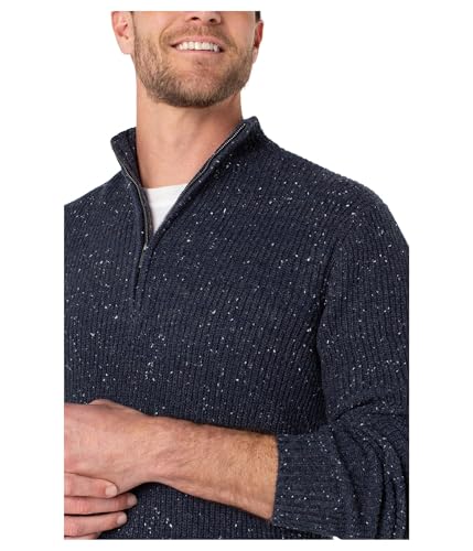Liverpool Los Angeles Men's Donegal Rib 1/4 Zip Sweater3