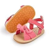 Miamooi Infant Baby Girls Boys Sandals Summer Bowknot Crib Shoes Toddler Pu Leather Flower Soft Rubb