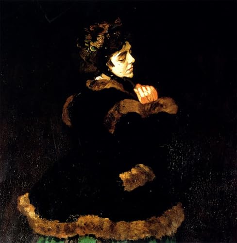 Peintures Femme en robe verte Monet pour une déco murale chic