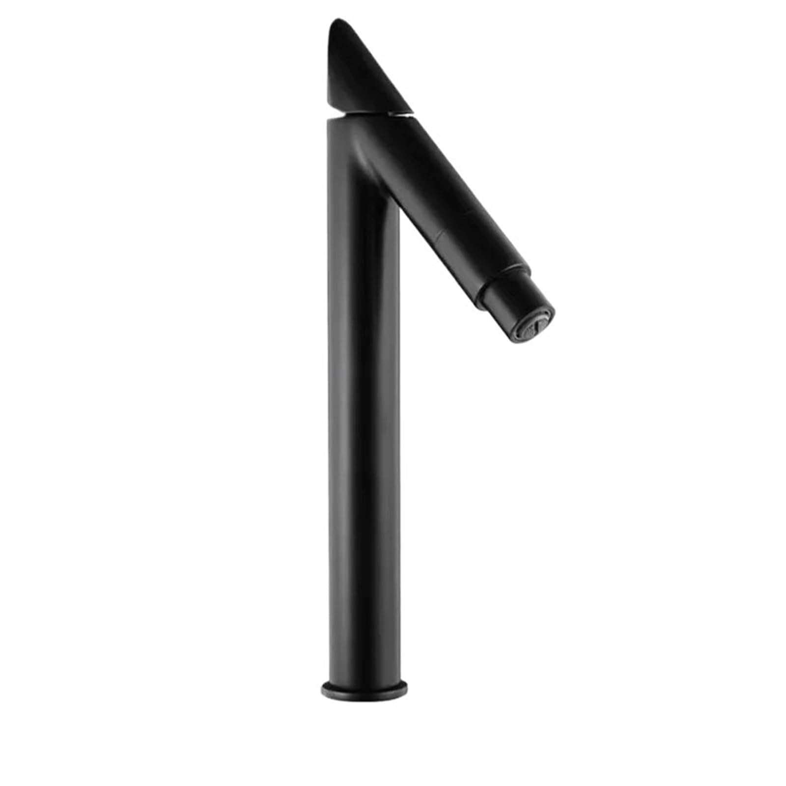 Basin Tap Faucet Chrome/Black Brass Bathroom Basin Hot and Cold Water Mixer Taps(Black-Tall)