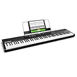 Alesis Recital - 88 Key Digital Piano Keyboard with Semi-Weighted Keys, 2x20W Speakers, 5 Voices, Split, Layer and Lesson Mode, FX and Piano Lessons