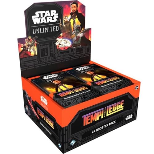 Asmodee FFG Star Wars: Unlimited Gioco di Carte Collezionabili Tempi senza Legge, 24 Boosters con 16 Carte, TCG per Bambini e Adulti, 12+ Anni, 2+ Giocatori, 20+ min., Italiano