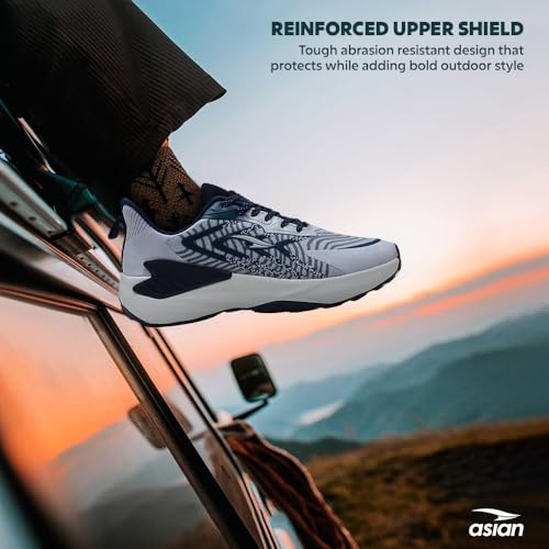 Image of ASIAN EVEREST-08 Men's Trekking Shoes | Lightweight Hiking Shoes with Superior Grip, Memory Foam Cushion | Arch Support, Durable Design Shoes for Boys