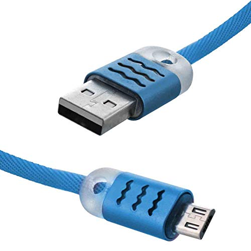 Cabo Carregador Dados Android Usb V8 3.1 Original Led Azul