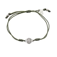 Silver-Plated Medal on Olive Hand-Woven Cord