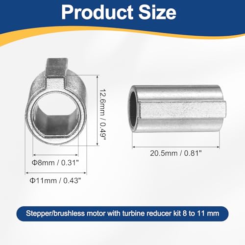 QUARKZMAN Wellenhülse 8mm Wellenmotor Zu 11mm Bohrungsadapter Turbinenreduzierer Wellenhülse Für NMRV030 Schneckengetriebe Drehzahlreduzierer