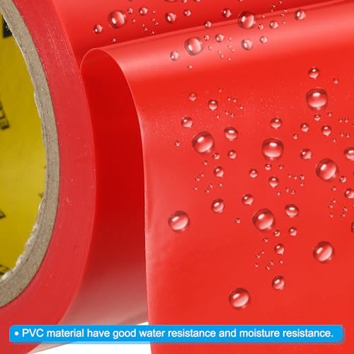 Image of PATIKIL Corrosion Protection Pipe Tape, 2 Pcs 30 Ft x 2 Inch PVC Insulation Wrap Duct Tape Self Adhesive for Metal Electrical Piping Drain Pipe Electrical Wires HVAC Duct, Red