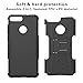 LiuShan Huawei P Smart case, Shockproof Heavy Duty Combo Hybrid Rugged Dual Layer Grip with Kickstand for Huawei P Smart 2018 (Not fit P Smart 2019) Smartphone (with 4in1 Packaged),Black