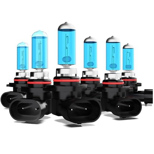 Image of Light Bulbs Fit For GMC Sierra 2500 2003-2004, 9005 9006 9145 High Low Beam Fog Lights High Performance Halogen Headlight Bulb Combo, 6000K White Light, Pack of 6