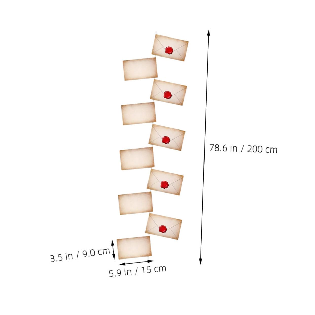 HOMOCONO Halloween Decorations Banner Hay Halloween Banner Wizard Birthday Banner 2 Strings Paper Bunting DIY Envelopes Decor for Parties