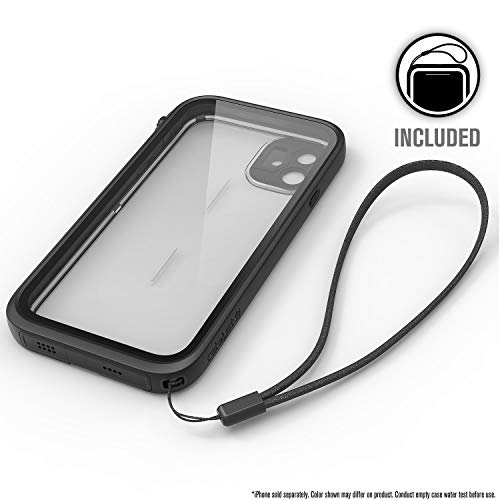 Waterproof Case for iPhone 11 with Lanyard, Clear Back, Military