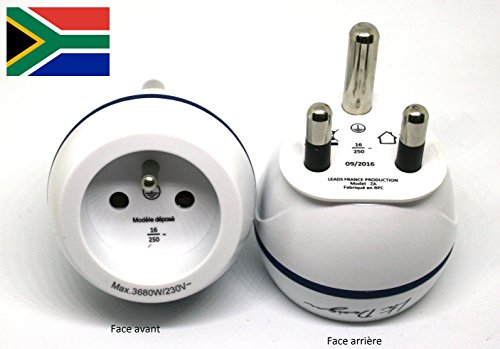 Adaptateur De Voyage France vers Afrique du Sud - Gamme Bulle- BB0182 - LTE Design - Leach Travel Europe