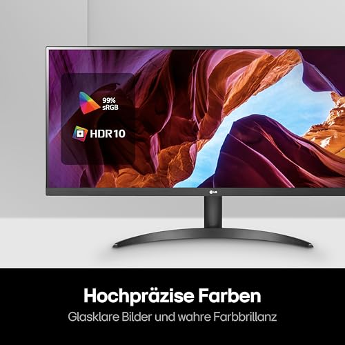 LG Electronics 34WQ500-B UltraWide™ Full HD 34" (87cm), 2560 x 1080, 21:9, AMD FreeSync™, HDR10- and VESA DisplayHDR™ 400, IPS with sRGB 99% (Typ.), Waves MaxxAudio®, 5ms GtG - Schwarz – Bild 6