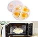 WIKEA Micro-ondes Pocheuse à œufs, Broyeur d'oeufs à la vapeur pour micro-ondes allant jusqu'à 4 oeufs