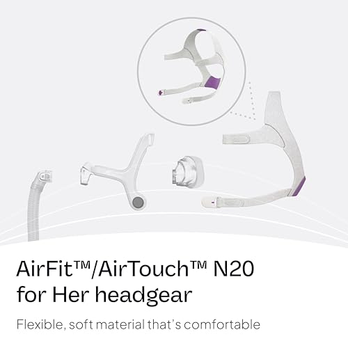 Image of ResMed AirFit /AirTouch N20 Headgear,CPAP Replacement Headgear (Frame System & Nasal Cushion Not Included), Small Pink