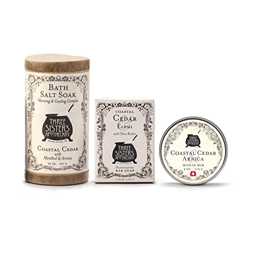 Image of Three Sisters Apothecary Bath & Body 3 Piece Gift Tote (Coastal Cedar)