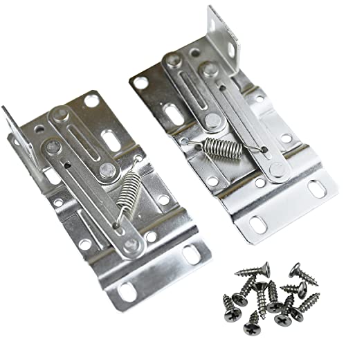 SUUJI Tip Out Tray Hinges,1Pair 45 Degrees Tilt Tray Hinge, Steel Scissor Hinges Support Frame