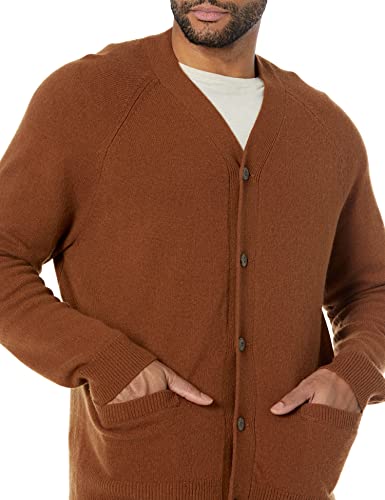 Image of Amazon Essentials Men's Lambs Wool V-Neck Cardigan Sweater with Pockets (Previously Goodthreads)