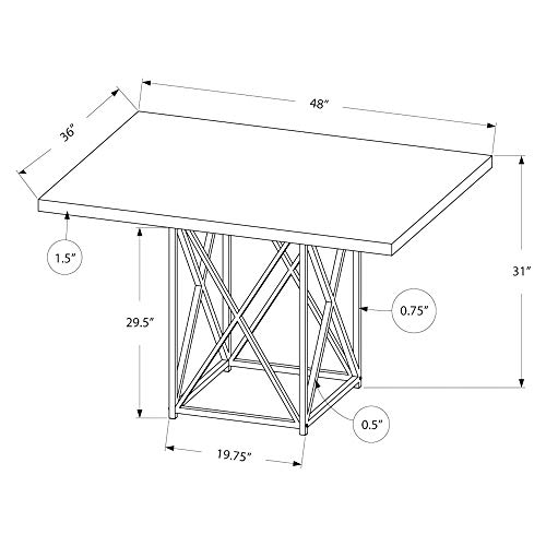 Monarch Specialties I Dining Table Metal Base, 36