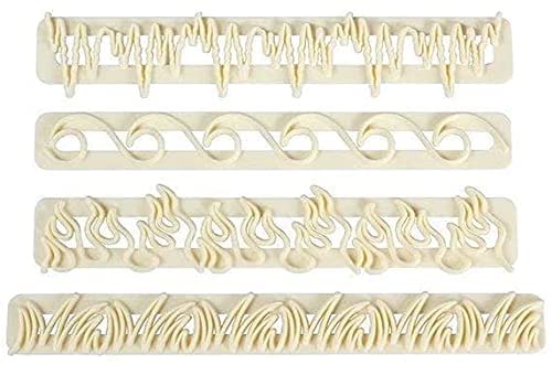 RKPM HOMES 4 Pieces Element Embossed Cookie Cutter Shape Set, Earch Wind Fire Ice Mould Fondant Cutting Stainless Steel Cutters for Pastry Fruit Biscuit Sugarcraft Candy Cake Decorating, Baking Tools