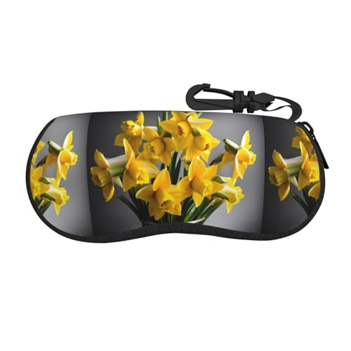 SHuWeiD Bouquet of Daffodils - Funda para gafas de ojos ultraligera y flexible, se adapta a la mayoría de gafas, joyas, bolsa de cosméticos, color negro, talla única, Negro, One Size