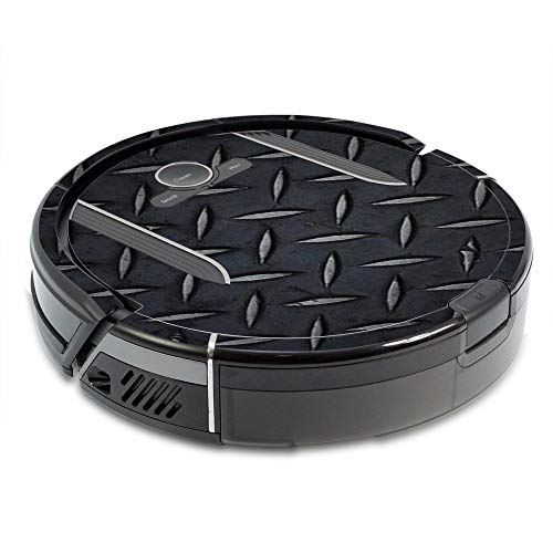 Image of MightySkins Skin Compatible with Shark Ion Robot R85 Vacuum Minimum Coverage - Black Diamond Plate | Protective, Durable, and Unique Vinyl Decal wrap Cover | Easy to Apply, Remove | Made in The USA