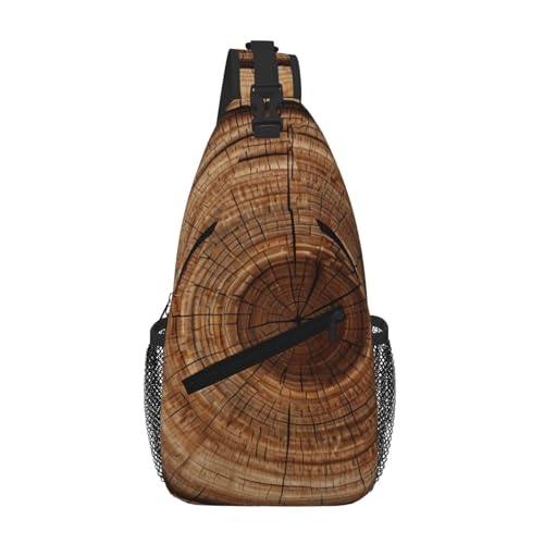 Sac de poitrine pour homme avec anneaux chêne sacoche voyage et téléphone