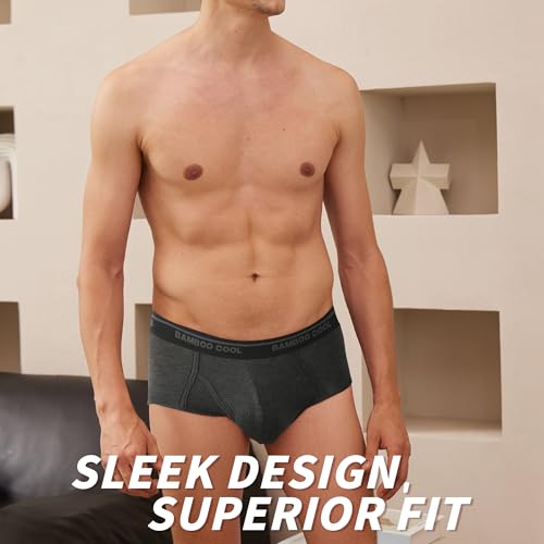 Bamboo Cool Men's Bamboo Briefs with Vertical Fly 6-Pack