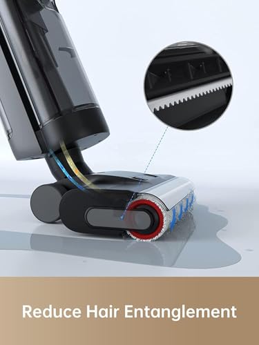 Image of DREAME H12 Dual Smart Wet Dry Upright Vacuum, Floor Cleaner Mop Combo 4-in-1 Cordless Stick Vacuum for Multi-Surface, One-Step Self Cleaning with Hot Air Drying